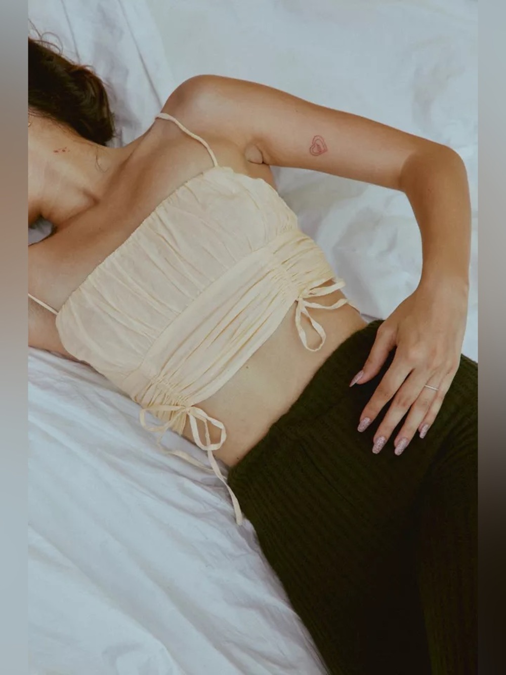 UO Deja Cropped Cinched Cami